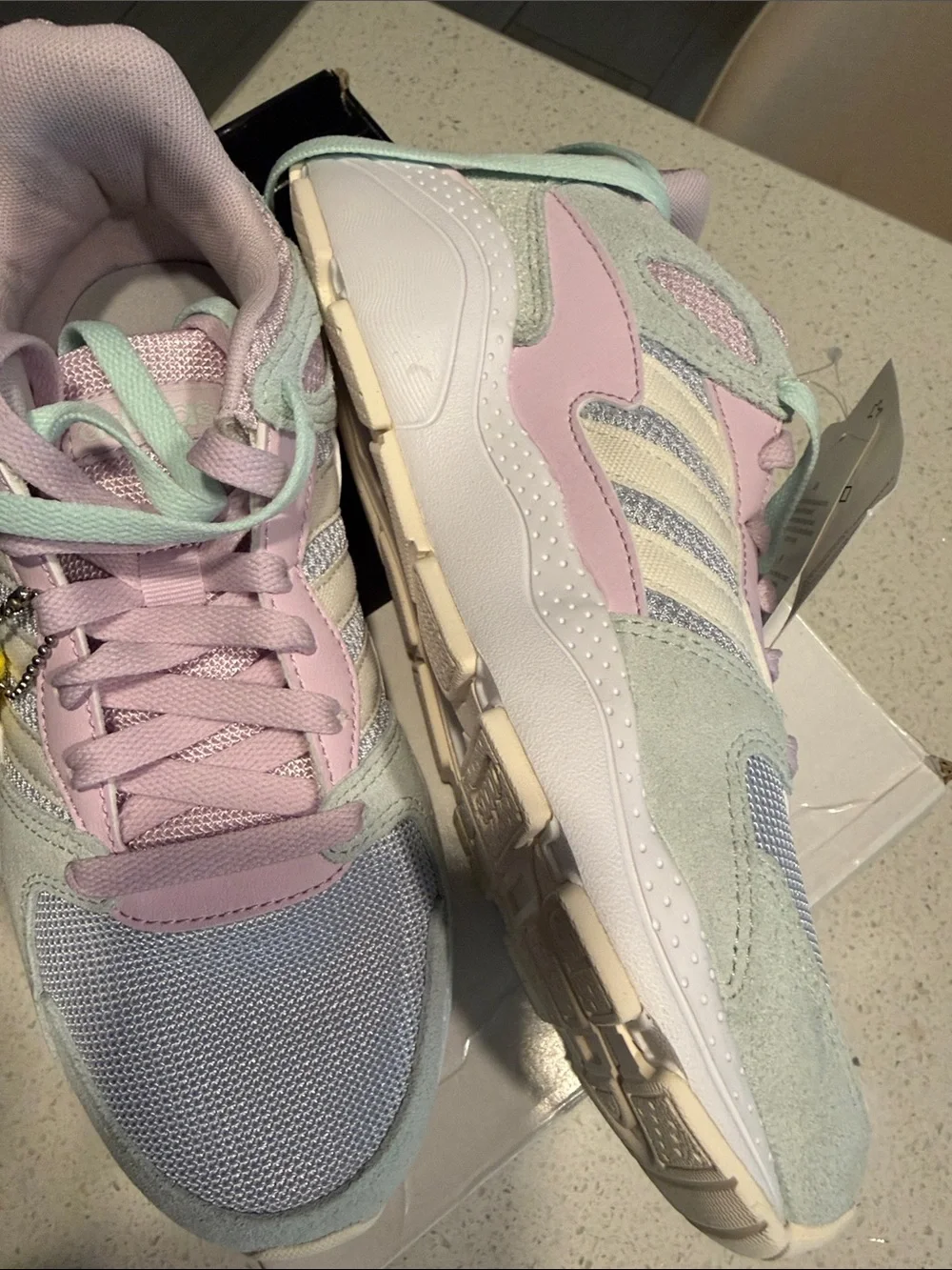 adidas Women's Lilac Pink & Mint Pastel Runner Sneakers